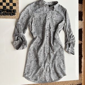 Dex shirt dress in snakeskin print